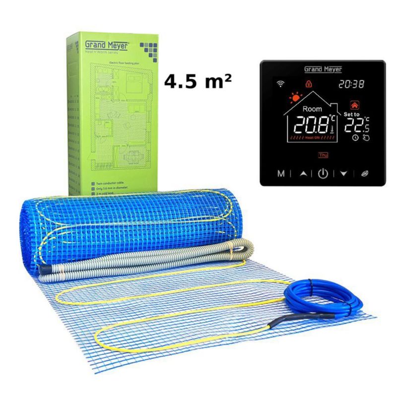 Varmemåtte 4,5 m² 170 W/m² med Wi-Fi Termostat EcoNG170