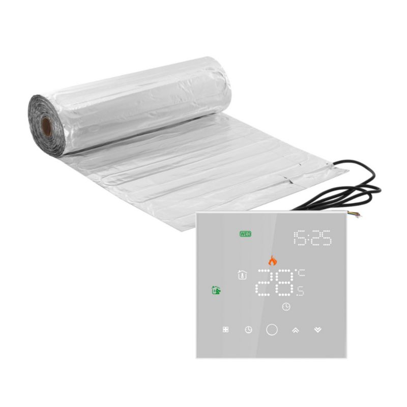 Varmemåtte til Laminatgulv MAL-160 4 m² med Termostat Hvid