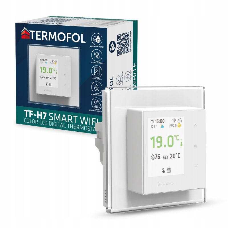 Varmemåtte Sæt 150W/m² 50x200 cm 1 m² med TF-H7 WiFi Termostat
