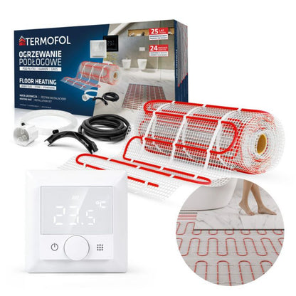 Varmemåttesæt 150W/m² 50 cm 2,5 m² med Termostat TF-H5 TF-HM-150.25.H5
