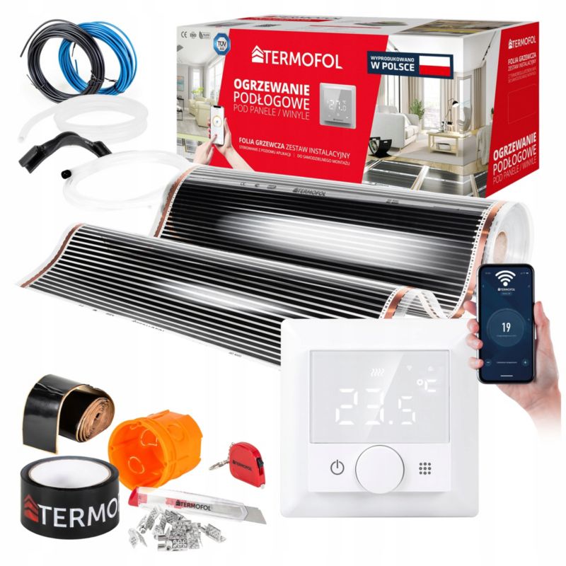 Varmemåtte Sæt 150W/m² 2 m² med TF-H5 WIFI Termostat