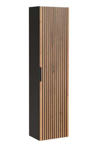 Badeværelsesmøbelsæt 80 cm Xilo Sort med Vask og LED-spejl