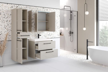 Badeværelsesmøbelsæt YUKO 1 Kasjmir Beige med LED