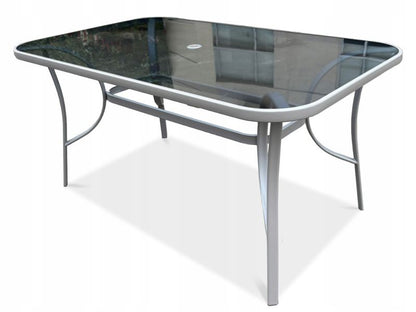 Zestaw Mebli Jadalnianych Focus Garden Ogrodowych Stół 150x90 6x Krzesło Bologna beż Beige 1 szt