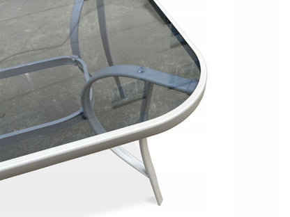 Zestaw Mebli Jadalnianych Focus Garden Ogrodowych Stół 150x90 6x Krzesło Bologna beż Beige 1 szt