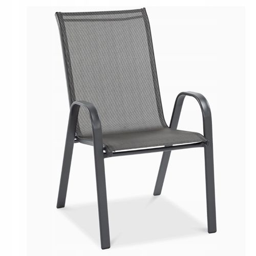 Zestaw Mebli Jadalnianych Focus Garden Ogrodowych Stół 150x90 6x Krzesło Bologna Szare 1 szt