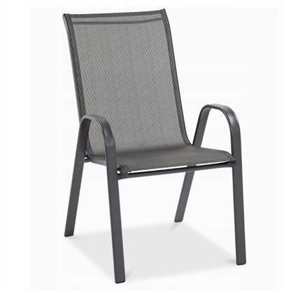 Zestaw Mebli Jadalnianych Focus Garden Ogrodowych Stół 150x90 6x Krzesło Bologna Szare 1 szt