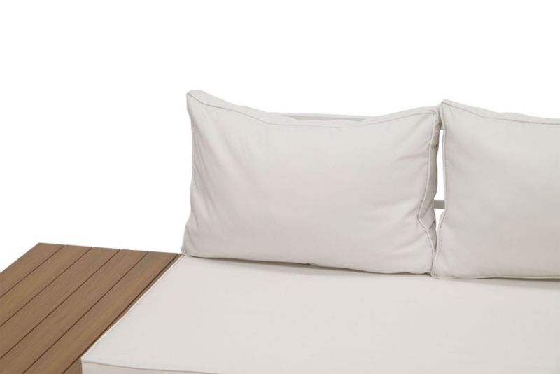 Havesæt MebleMWM Barbados New2 aluminium hvid med hvide puder 1 sæt