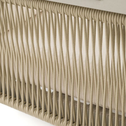 Havesæt MebleMWM Provence aluminium sort med beige puder 1 sæt