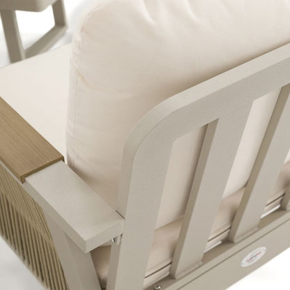 Havesæt MebleMWM Provence aluminium sort med beige puder 1 sæt