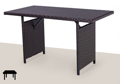 Zestaw mebli ogrodowych Sapphire ST-1310 Gino - narożnik + stół + pufy, technorattan, 1 kpl