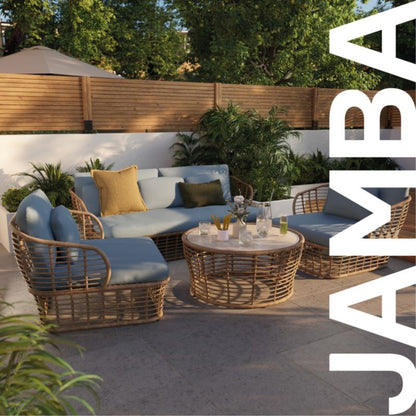 GoodHome Jamba 5-personers terrassemøbelsæt