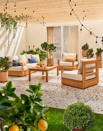 GoodHome Lagos 5-personers terrassemøbelsæt