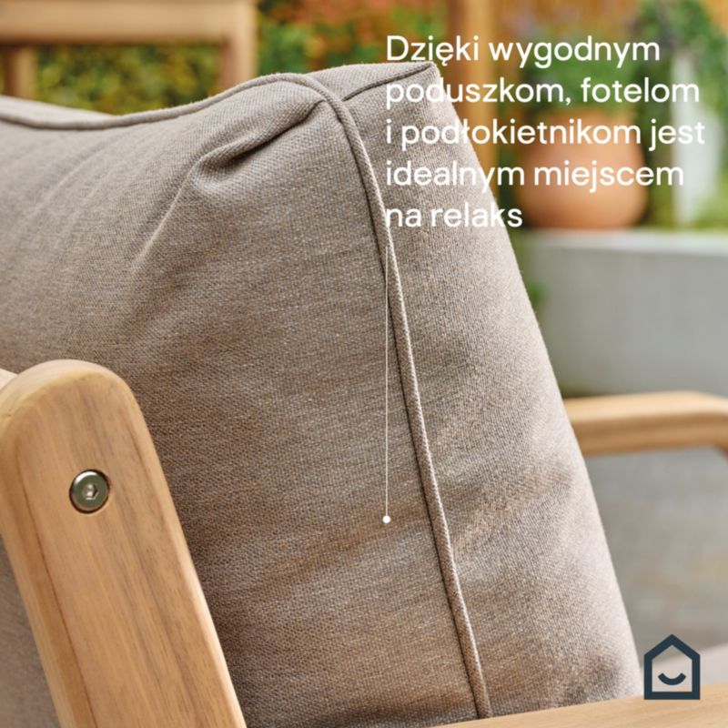 GoodHome Riveo 4-personers terrassemøbelsæt