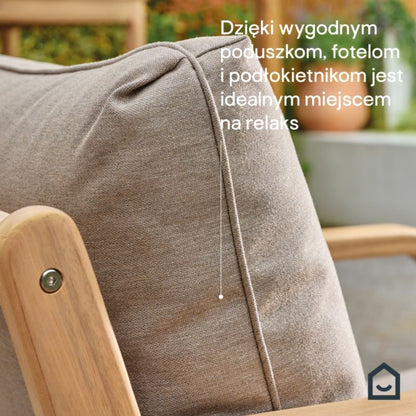 GoodHome Riveo 4-personers terrassemøbelsæt