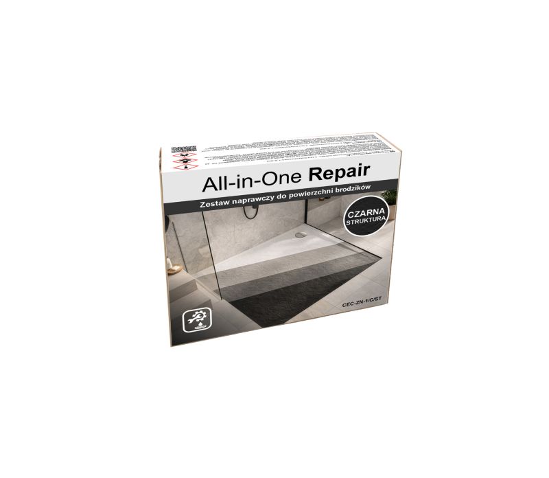 Reparationssæt til Brusebakke All-in-One Repair Sort Struktur 1 stk. | 5902082878469
