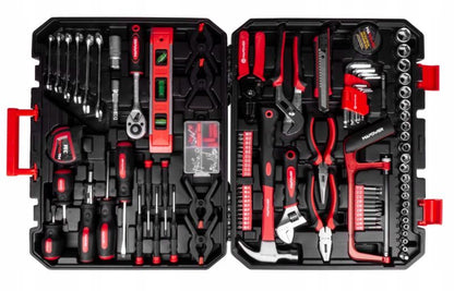 MAPOWER værktøjssæt med 168 dele: toppe, bits og nøgler i CR-V stål, komplet sæt