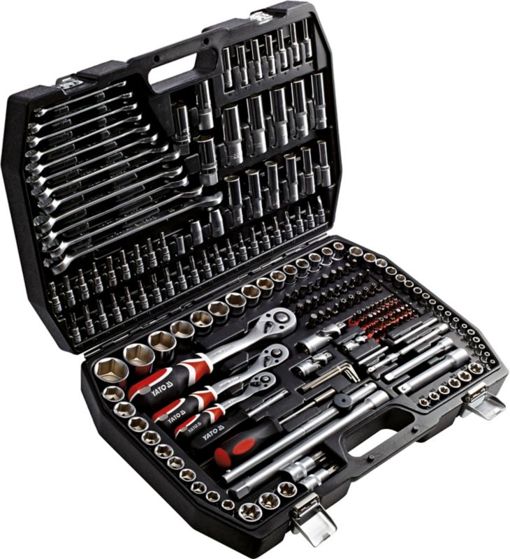 Yato værktøjssæt 1/2", 1/4" og 3/8" – 216 dele
