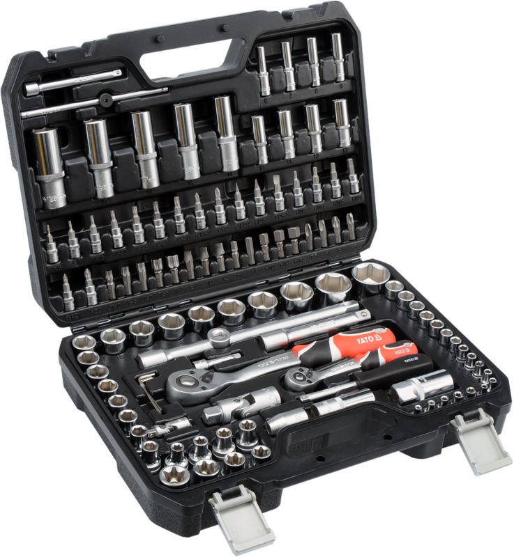Yato værktøjssæt 1/2" og 1/4" 108 dele