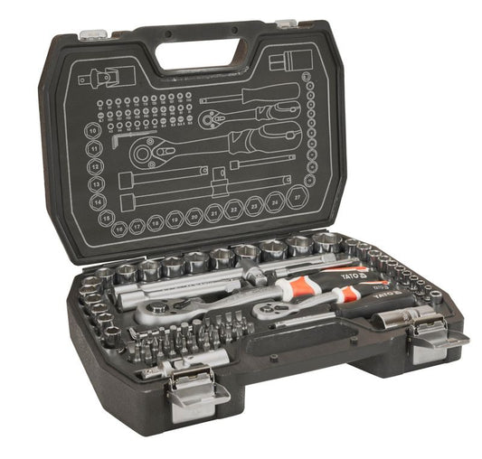 Yato værktøjssæt 1/2" og 1/4" 72 dele