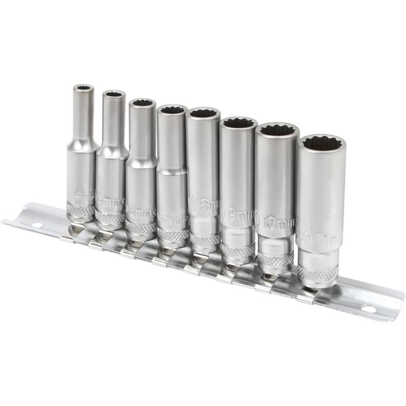 Magnusson lange topnøglesæt 1/4'' 8 dele