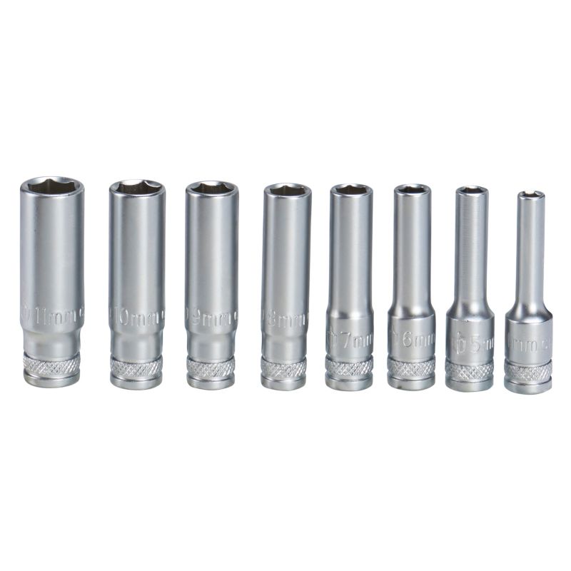 Magnusson lange topnøglesæt 1/4'' 8 dele