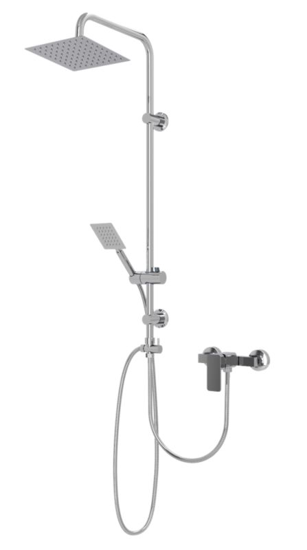 Brusesæt med Hovedbruser Toba og Armatur Veri, 95 cm, Krom