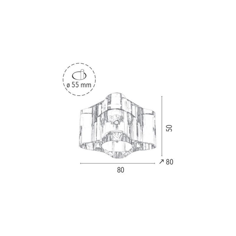 SPOT Light Sæt med 3 loftspots 3xG4 LED 2,3W med driver, transparent glas, polsk producent, 3 stk.