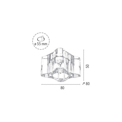 SPOT Light loftspotsæt 3xG4 LED 2,3W med driver, transparent glas, polsk producent, 3 stk.