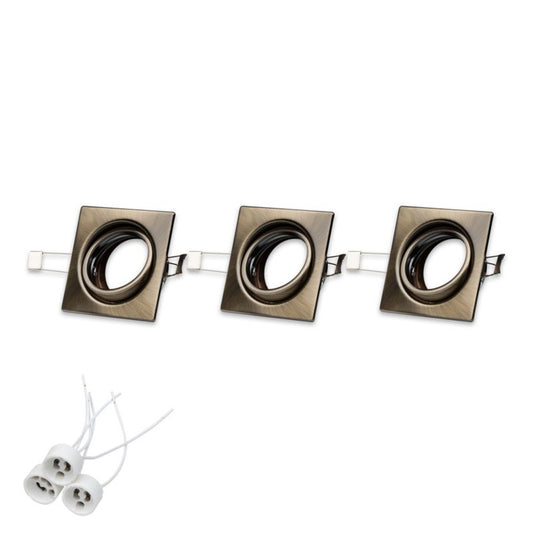 Spotlight-sæt SPOT Light 3xGU10 Max. 50W i patineret finish, polsk producent, 3 stk.