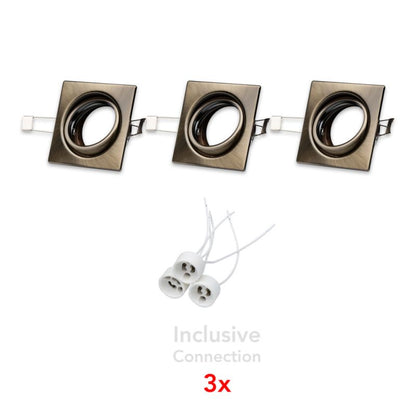 SPOT Light sæt med 3 loftspots 3xGU10 Max. 50W patina, polsk producent, 3 stk.