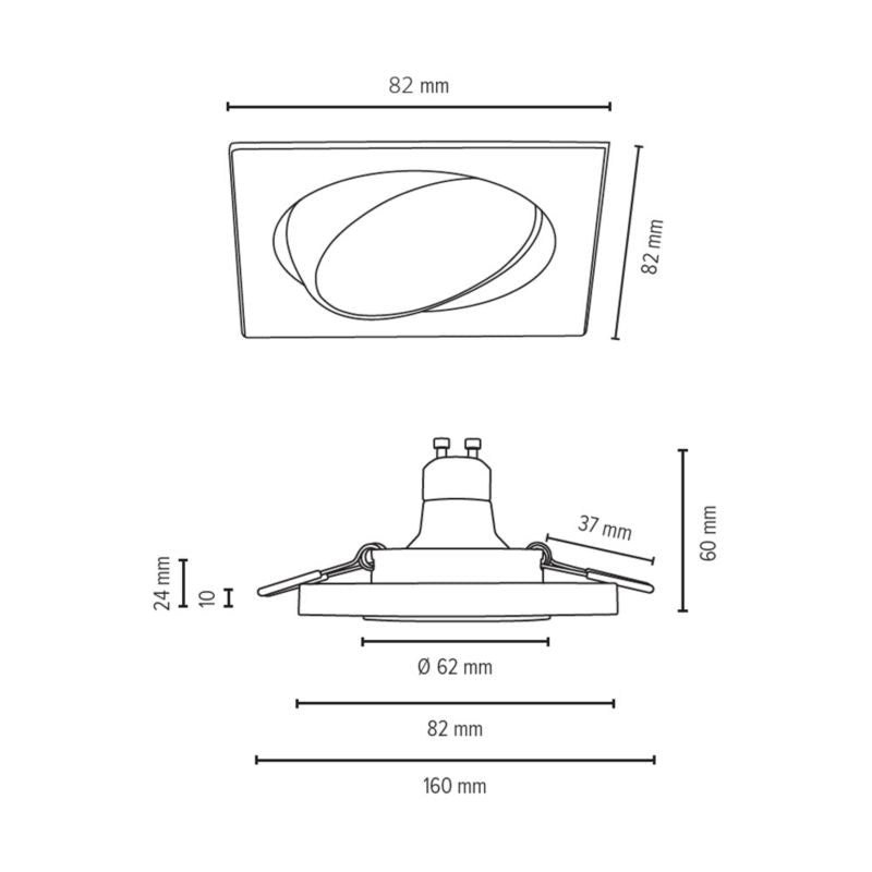 Spotlight-sæt SPOT Light 3xGU10 Max. 50W i patineret finish, polsk producent, 3 stk.