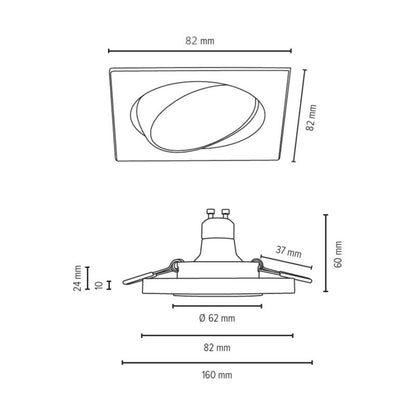Spotlight-sæt SPOT Light 3xGU10 Max. 50W i patineret finish, polsk producent, 3 stk.
