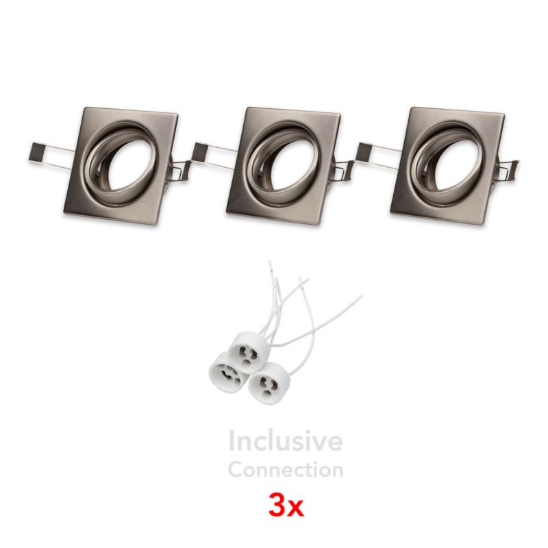 SPOT Light loftspotsæt 3xGU10 Max. 50W satin, polsk producent, 3 stk.