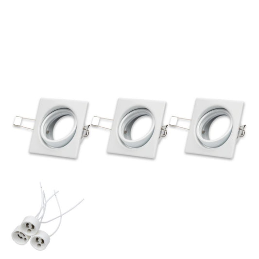 SPOT Light loftspotsæt 3xGU10 maks. 50W i subtil hvid fra polsk producent, 3 stk.