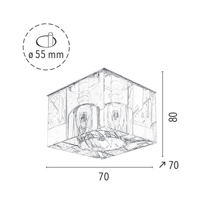 SPOT Light loftspotsæt 5xG4 LED 2,3W med driver, transparent glas, polsk producent, 5 stk.