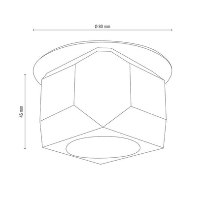 SPOT Light Sæt med 5 loftspots 5xG4 LED 2,3W med driver, transparent glas, polsk producent, 5 stk.