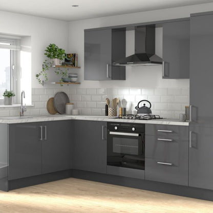 Udskiftelige paneler til GoodHome Stevia / Garcinia søjle 57 x 201 cm i antracit med blank finish