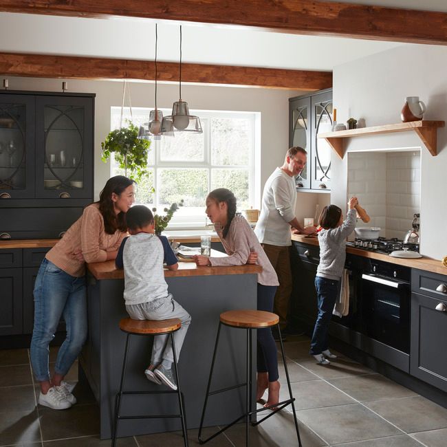 Udskiftningspaneler til højt skab GoodHome Artemisia 57 x 219 cm mat grafit