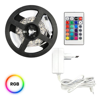 LED Strip Sæt E-light RGB IP54 3 m Med Fjernbetjening