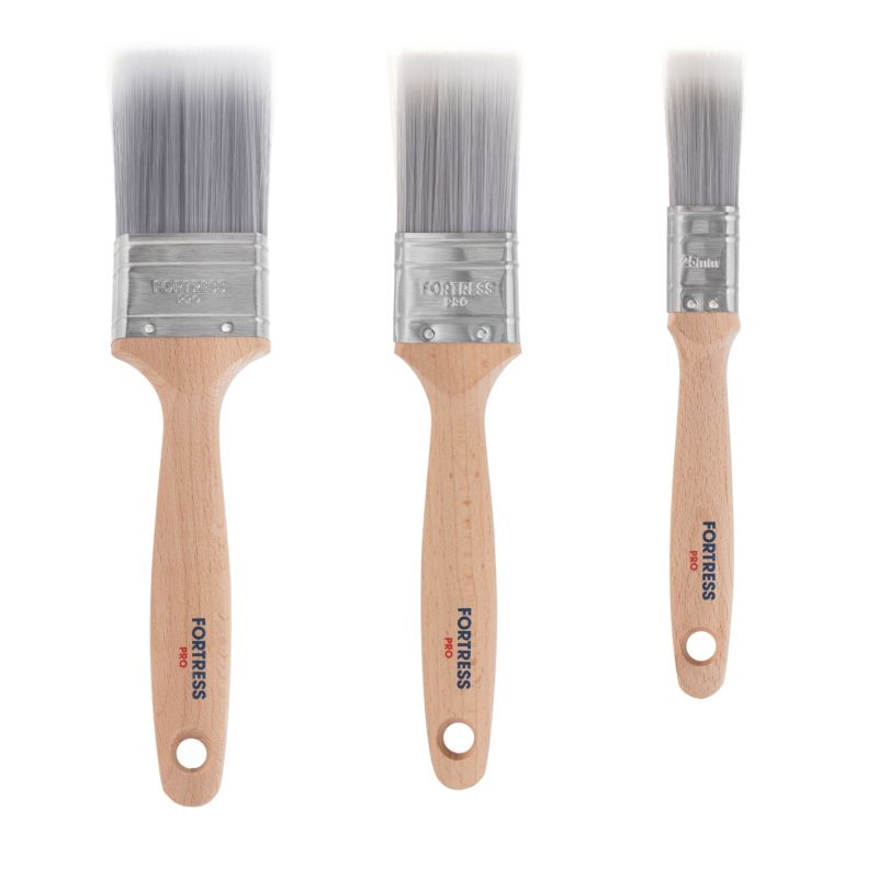Sæt med 3 flade pensler Fortress Pro