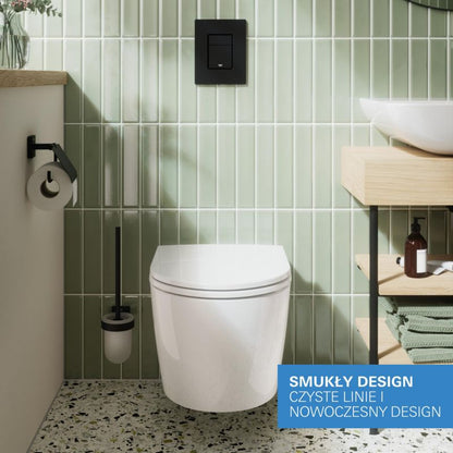 Toiletsæt Grohe Solido 5-i-1 Sort med Blødt Luk 50x113 cm