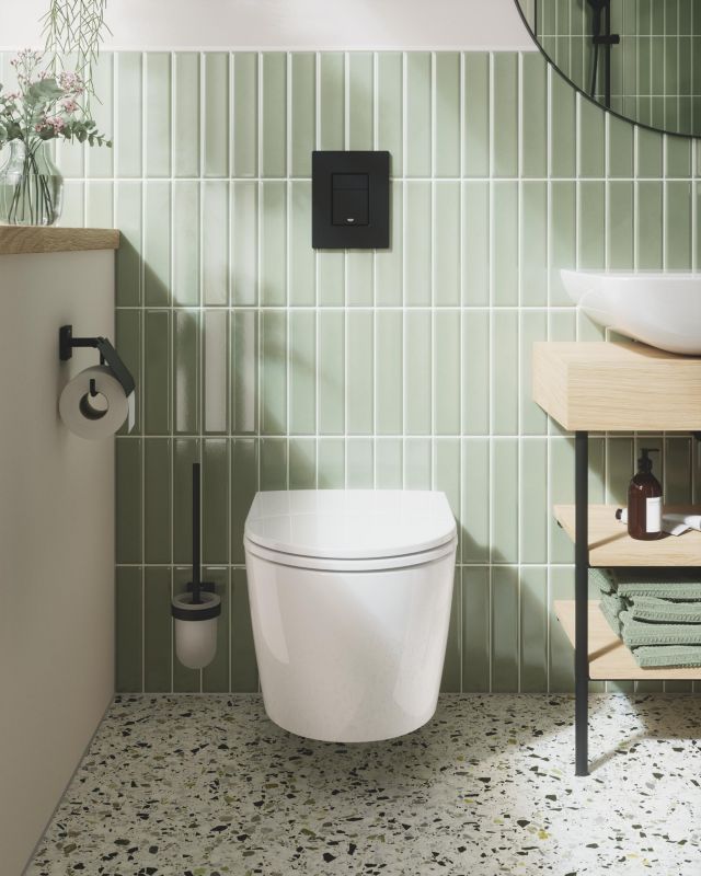 Toiletsæt Grohe Solido 5-i-1 Sort med Blødt Luk 50x113 cm