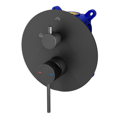Indbygningsbrusesæt Owens Mat Sort 25 cm