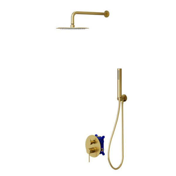 Indbygningsbrusesæt Owens Guld 18 cm | 5059340725802