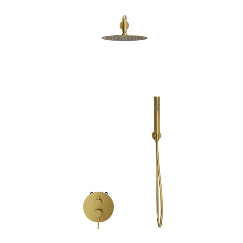Indbygningsbrusesæt Owens Guld 18 cm | 5059340725802