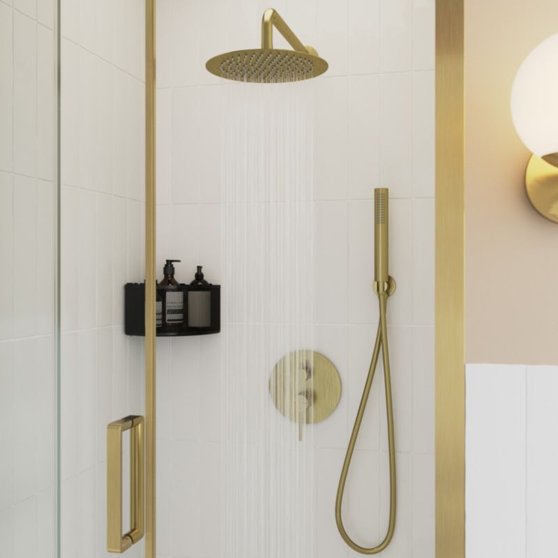Indbygningsbrusesæt Owens Guld 18 cm | 5059340725802