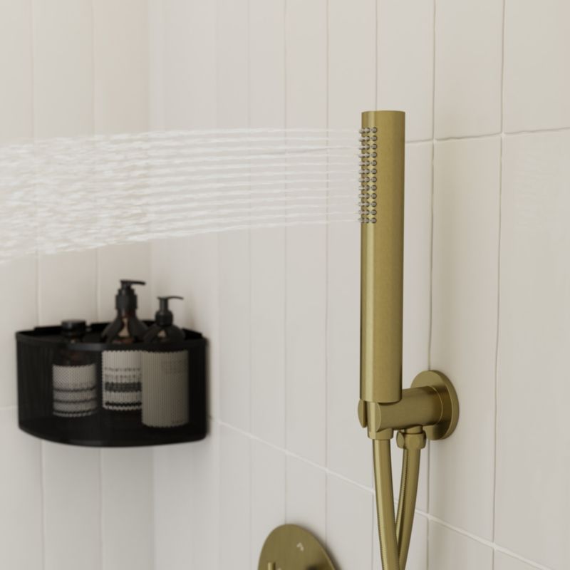 Indbygningsbrusesæt Owens Guld 18 cm | 5059340725802