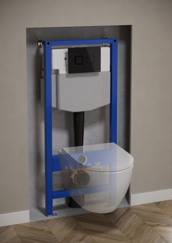 Toiletsæt Indbygget Væghængt Cersanit Zen Pro Cleanon Vortex med Indbygningscisterne 5901771118886