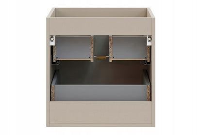 Hængeskab Under Håndvask 50 cm Beige Mat 2 Skuffer
